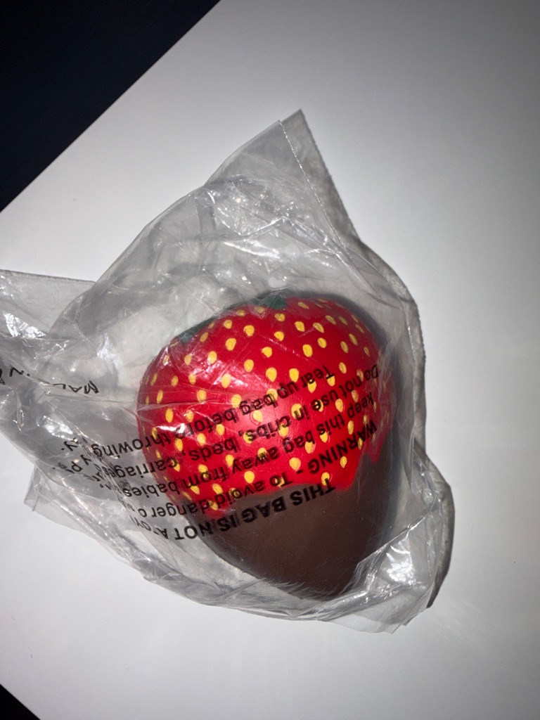 Trendy Brand New Slow Rise ChocolateCovered Strawberry Squishy